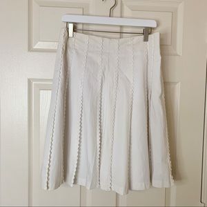 Isaac Mizrahi White A-Line Skirt